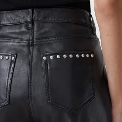Clearance ALLSAINTS Saige Studded Leather Trousers