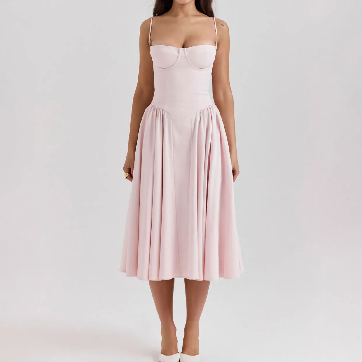 Samaria Twill Corset Dress