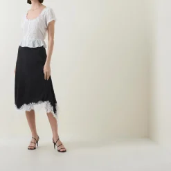 Best RIXO Sandi Pintuck Embroidered Blouse