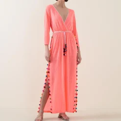 Hot PITUSA Santorini Pom Pom Sundress