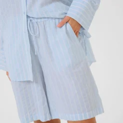 New KAFFE Sara Stripe Shorts