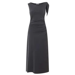 Sasus Shoulder-Tie Draped Dress