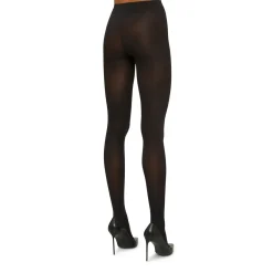Satin Opaque Tights Black