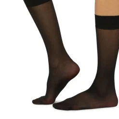 Satin Touch Knee Highs Black