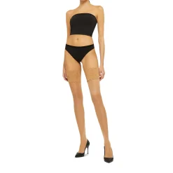 Outlet WOLFORD Satin Touch Stay Ups Gobi