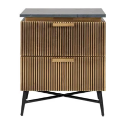Sayer Bedside Cabinet Gold