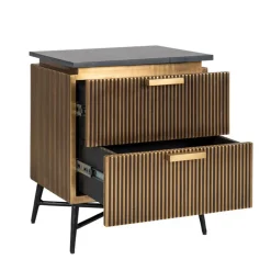 Sayer Bedside Cabinet Gold