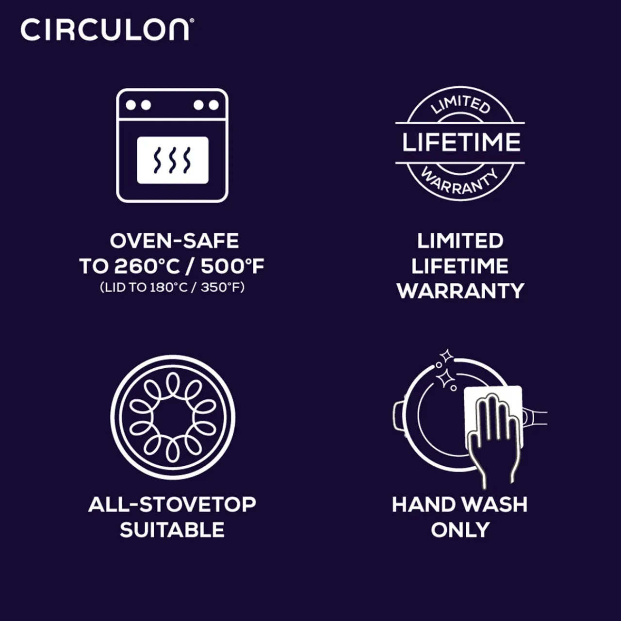 Online CIRCULON Scratch Defense Stainless Steel Seven-Piece Pan Set