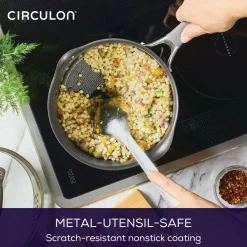 Fashion CIRCULON ScratchDefense Extreme Non-Stick Straining Saucepan & Lid 16cm