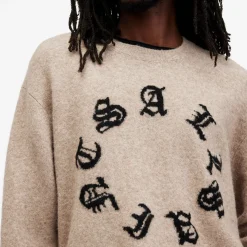 Fashion ALLSAINTS Scripture Logo Sweater