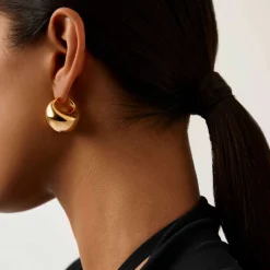 Hot MISSOMA Sculptural Chubby Dome Medium Hoop Earrings