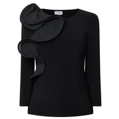 New JOSEPH RIBKOFF Sculptural Long-Sleeved Top