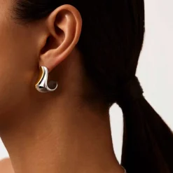 Hot MISSOMA Sculptural Molten Medium Hoop Earrings