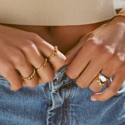 Sculptural Molten Statement Ring