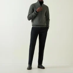 Seed Stitch Quarter-Zip Sweater