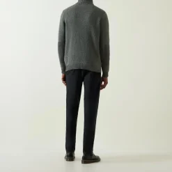 Seed Stitch Quarter-Zip Sweater