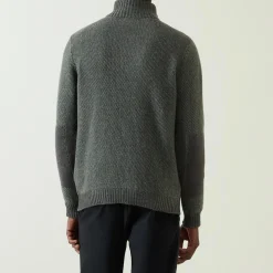 Seed Stitch Quarter-Zip Sweater
