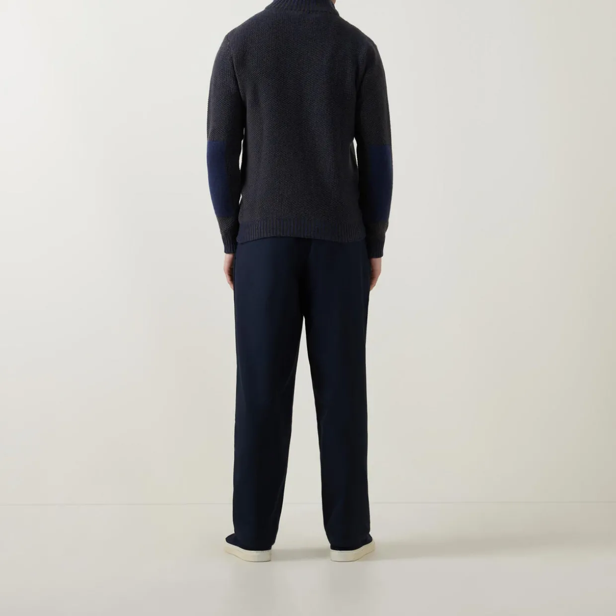 Seed-Stitch Half-Zip Sweater