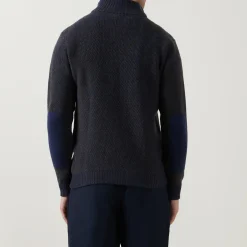 Seed-Stitch Half-Zip Sweater