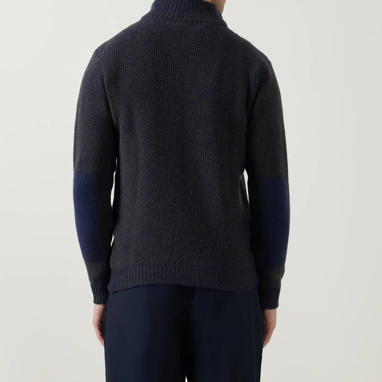 Seed-Stitch Half-Zip Sweater