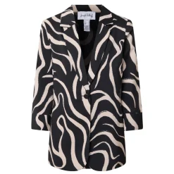 Best JOSEPH RIBKOFF Seersucker Abstract Blazer