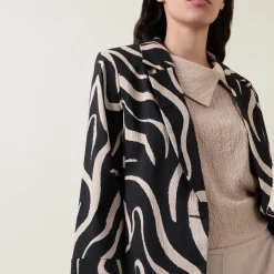 Best JOSEPH RIBKOFF Seersucker Abstract Blazer