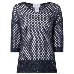 Sequin Open-Knit Sweater