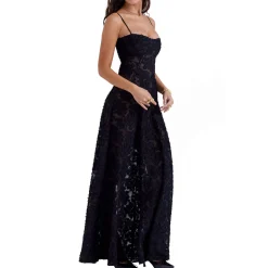 Seren Floral Lace Flared Dress