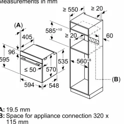 Series 4 Built-in Oven with Added Steam Function 60x60cm Black