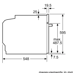 Series 4 Built-in Oven with Added Steam Function 60x60cm Black