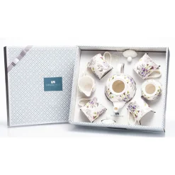 Online NEWGRANGE LIVING Seven-Piece White Thistle Bone China Tea Set
