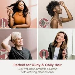 Shark FlexStyle Curly & Coily Collection, 4 Attachments -Stone