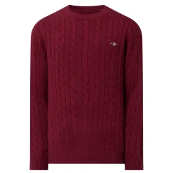 Clearance GANT Shield Logo Cable Knit Sweater