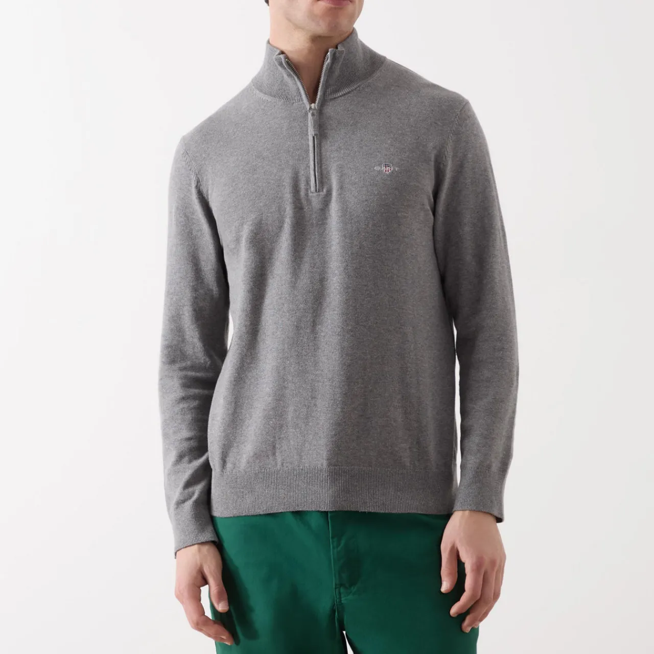 Fashion GANT Shield Logo Half-Zip Sweater