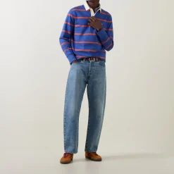 Shield Logo Striped Rugby Shirt