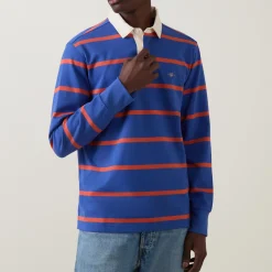 Shield Logo Striped Rugby Shirt