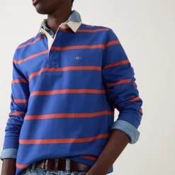 Shield Logo Striped Rugby Shirt