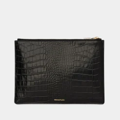 Discount WHISTLES Shiny Croc Medium Clutch