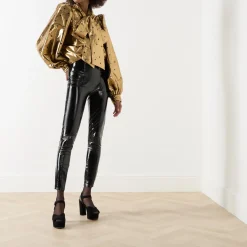 Shiny Faux Patent Leggings