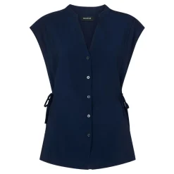 Side-Tie Button-Down Shirt