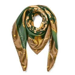 Sale ASPINAL OF LONDON Signature Shield Silk Scarf