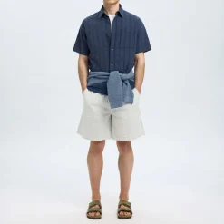 Best SELECTED HOMME Silas Seersucker Striped Shirt