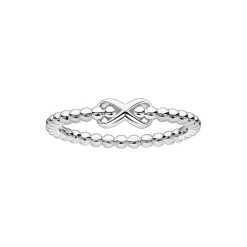 Silver Infinity Dots Ring