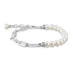 Clearance THOMAS SABO Silver Links and Pearls Bracelet