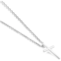 Silver Plated Cross Pendant Necklace