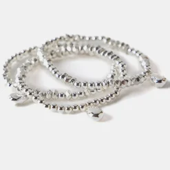 Silver-Tone Friendship Bracelet Set