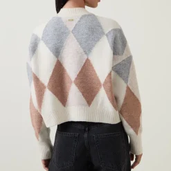 Fashion BARBOUR Silvia Diamond Jacquard Cardigan