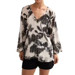 Fashion PHASE EIGHT Simi Palm Filcoupe Blouse