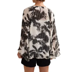 Fashion PHASE EIGHT Simi Palm Filcoupe Blouse