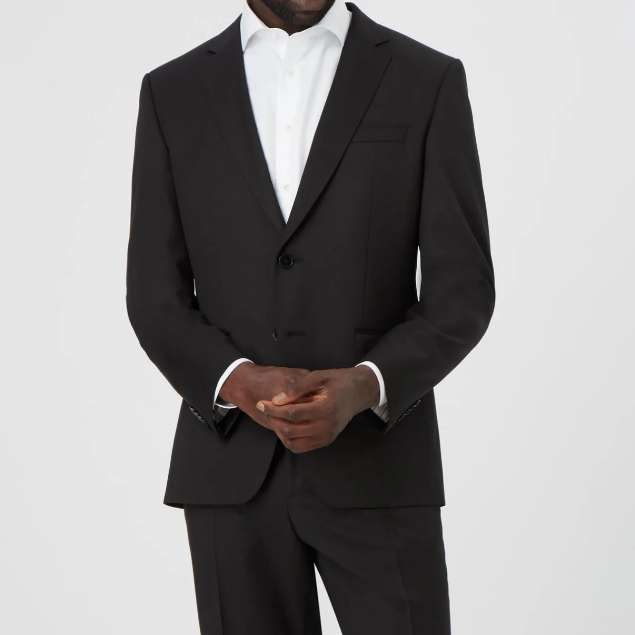 Hot BOSS Single-Breasted Wool Jacket